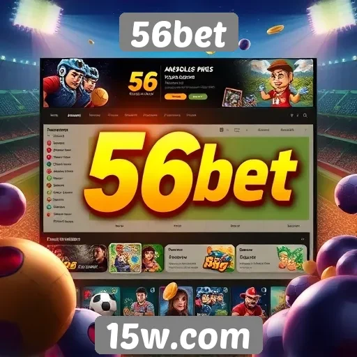 Navegação e design do site 56bet em foco